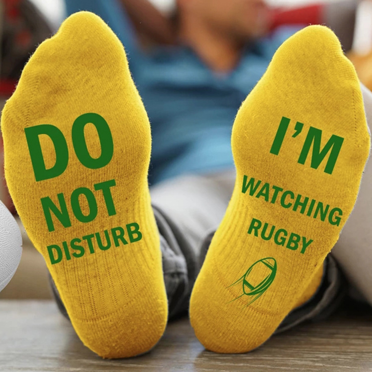 Rugby Socks Do Not Disturb Watching Rugby Socks Mid-Calf Socks Unisex Socks Cross-Border Socks