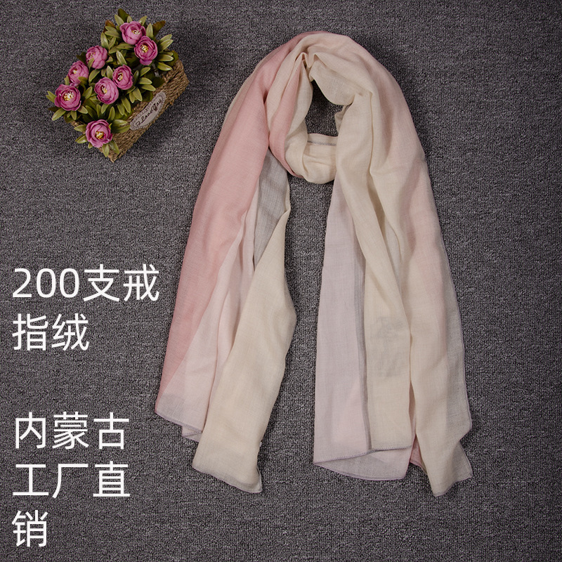 Mongolia interior origen fino 200 anillos patrón de espiga lana Cachemira otoño y el invierno las mujeres bufanda chal