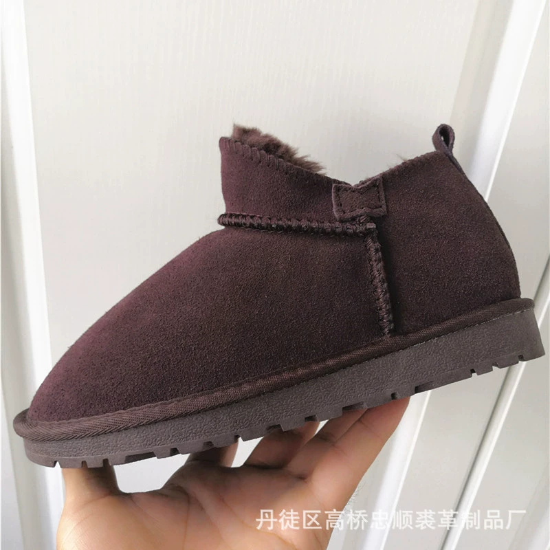 Новинка 2019, ленивые ботинки из искусственной воловьей шерсти, низкие зимние сапоги на плоской подошве, теплая Женская хлопковая обувь без шнуровки, специальная цена