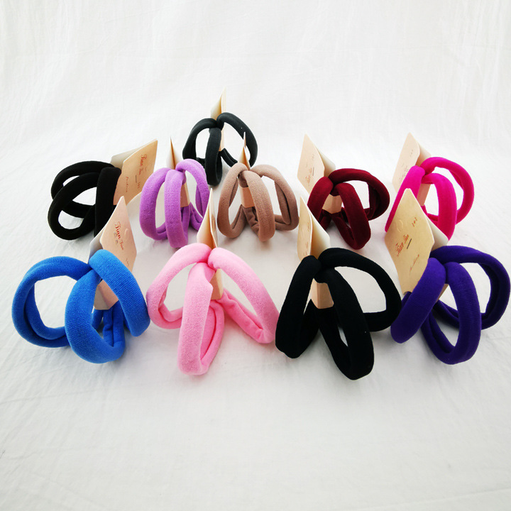 A2342 estilo coreano-90 alta banda de goma elástica sin costuras todo partido cuerda de pelo banda de pelo accesorios para el cabello Yiwu 2 yuanes tienda