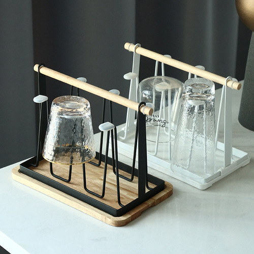 Japanese iron drain cup holder for home use portable water cup holder with tray cup holder living room kitchen cup storage