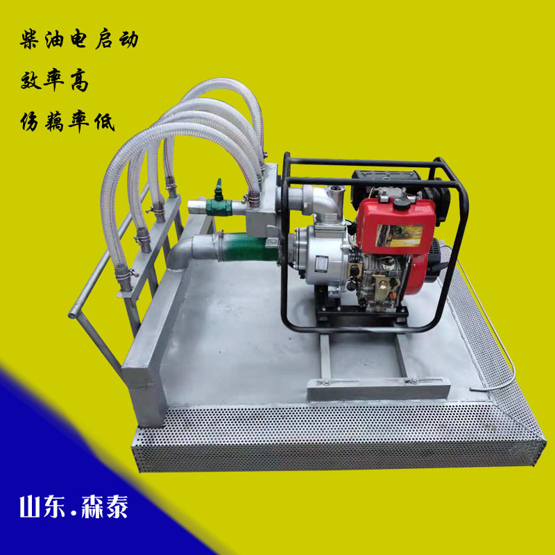 简单易操作高压采藕机 柴油电启动挖藕机 不锈钢新型船式挖藕机