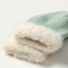 小毛頭秋冬加絨加厚嬰兒毛圈襪0-1歲新生兒純色百搭仿貂毛寶寶襪