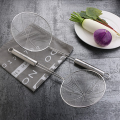 304 stainless steel wire colander filter screen hot pot deep fryer household kitchen large and small dumpling and noodle scoop strainer