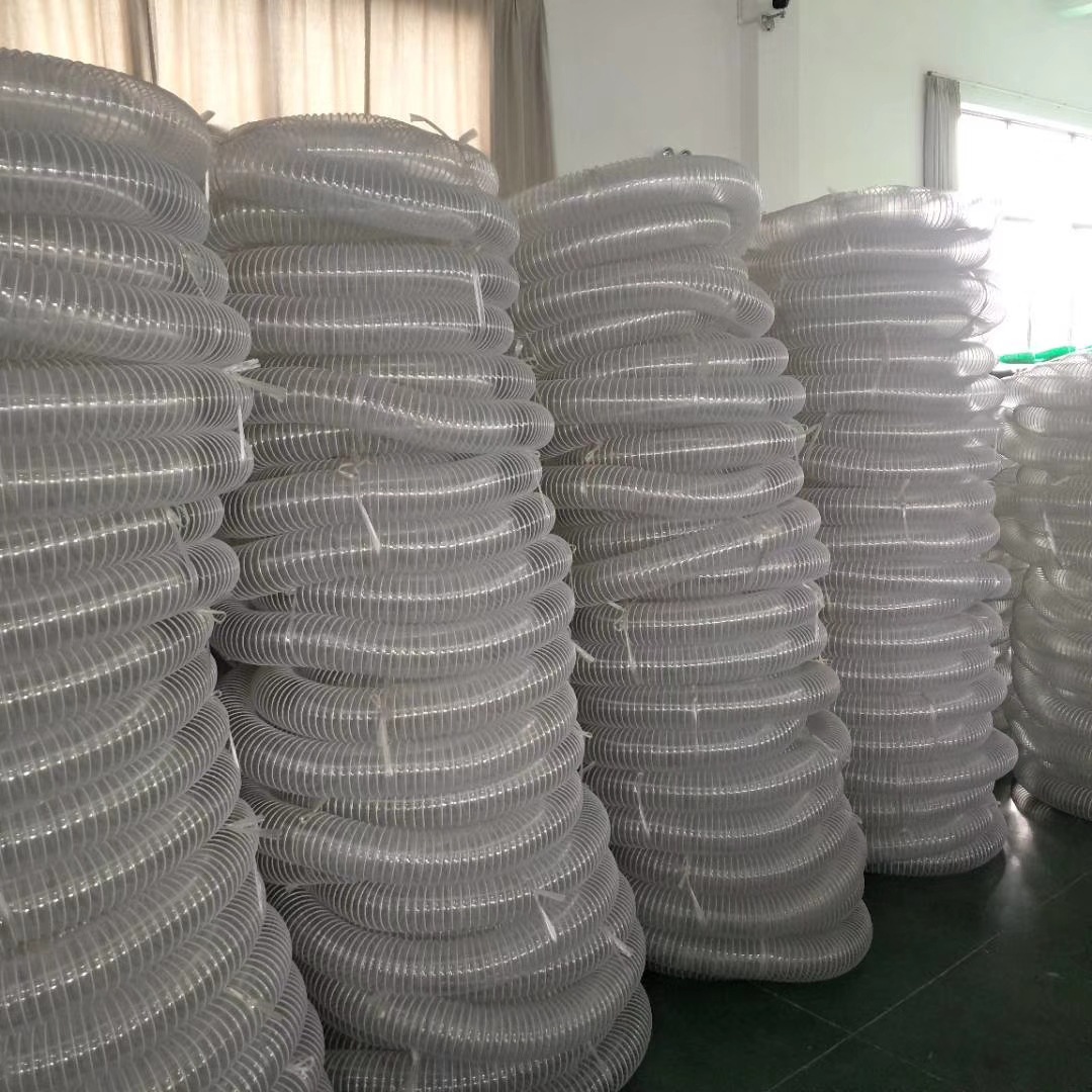PVC钢丝软管波纹伸缩管通风管排风管吸尘塑料管PVC吸尘管耐高温