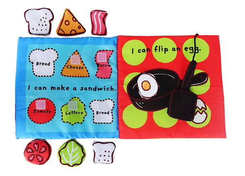 Baby Chef Cloth Book 0-3 years old educational baby toys 0-1 years old safe and chewable