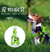 胸背带狗绳大型LED发光宠物胸背带背心式狗胸背牵绳伸缩厂家直销