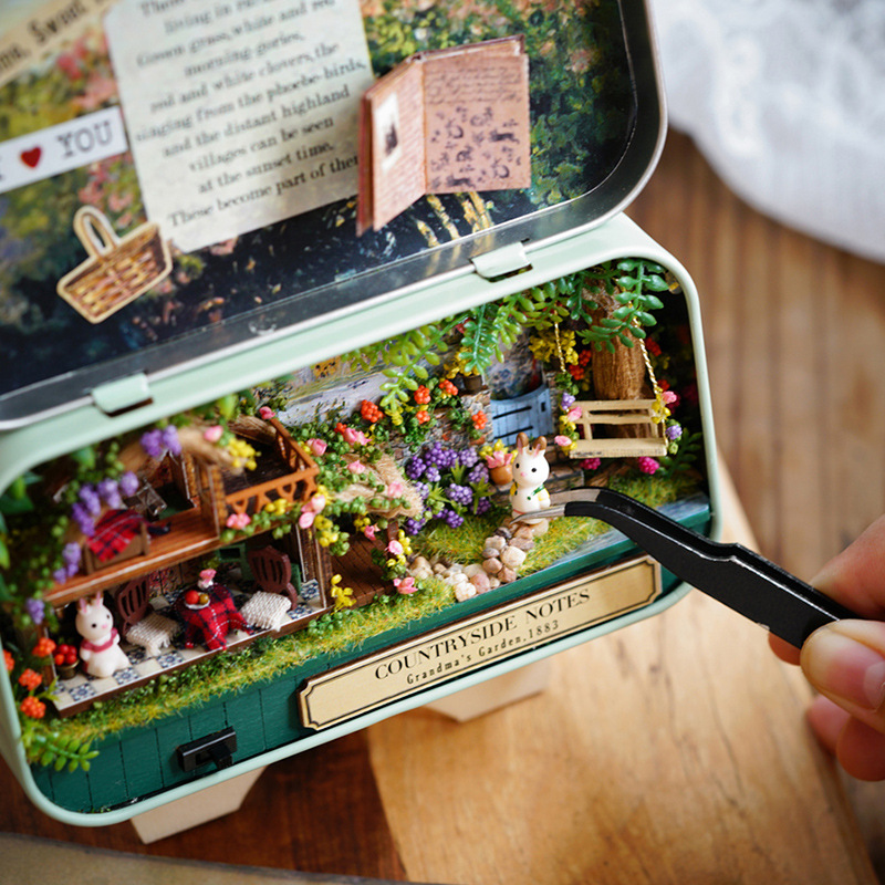 Casa inteligente de los niños hechos a mano DIY Cottage play House Girl Toy Box teatro creativo al por mayor actividad regalo