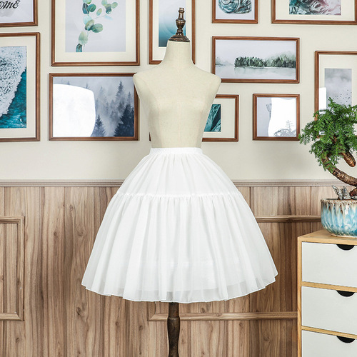 Fishbone Lolita bustle lolita soft girl daily petticoat cosplay skirt tutu skirt adjustable