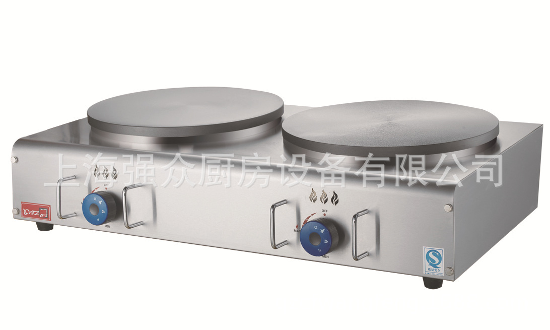 商用燃气班戟炉双头燃气班戟炉双头可丽饼机小吃设备煎饼炉烙饼机