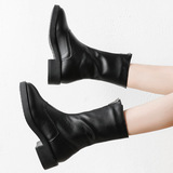 Martens, демисезонные короткие сапоги с молнией, европейский стиль, средней длины, коллекция 2021