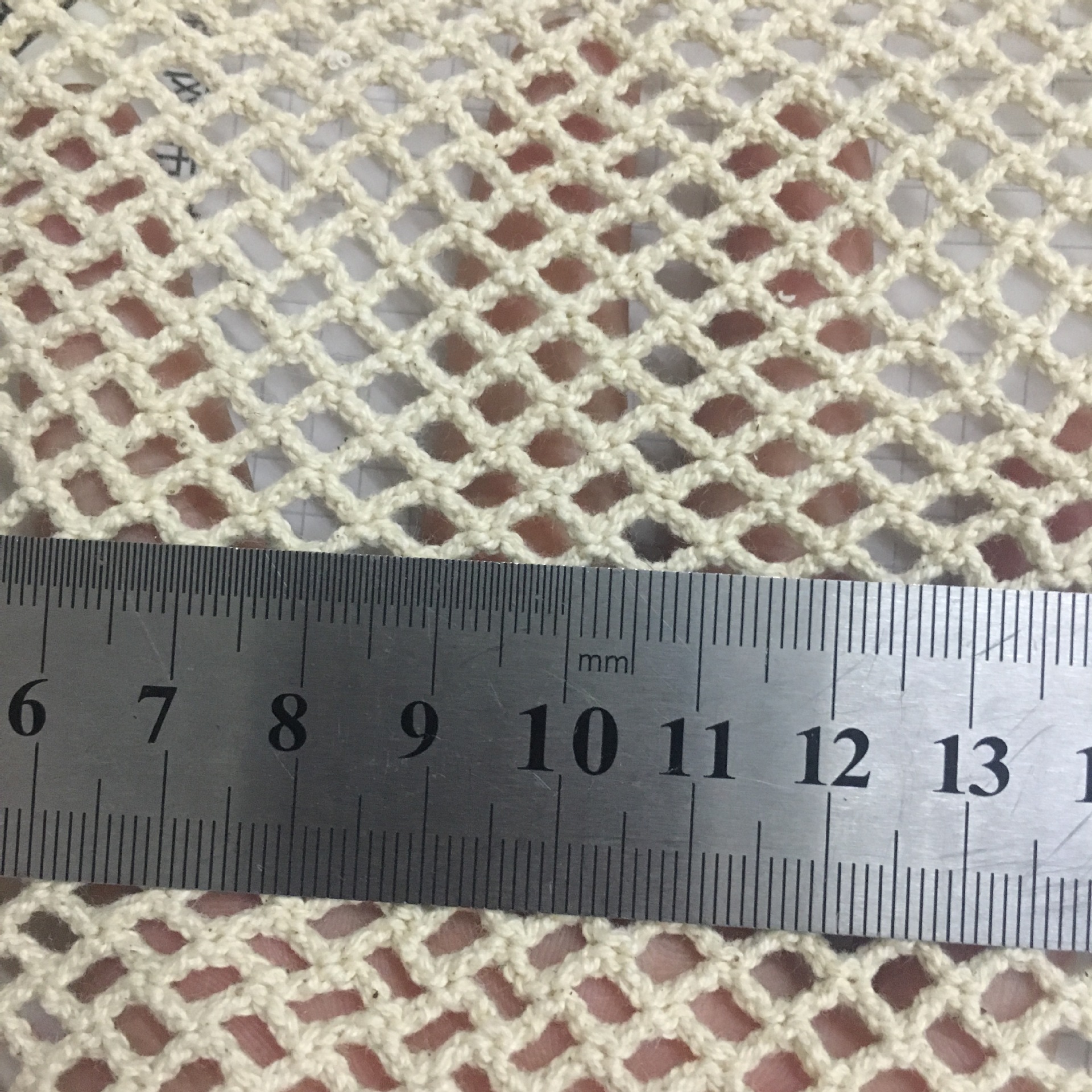 现货10支全棉菱形网布 水果袋全棉网布 服装鞋材粗菱形网眼布