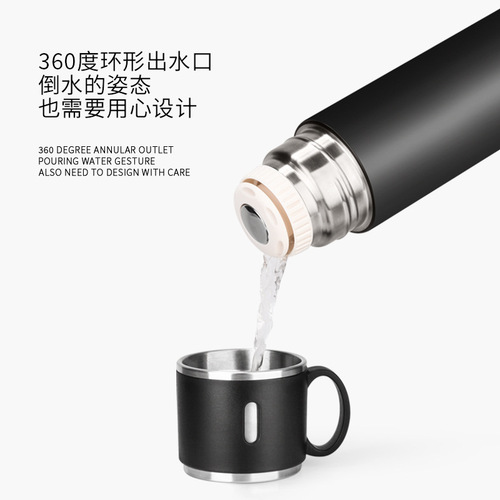 Wholesale 316 Stainless Steel Bullet Head Insulated Cup with Dual Lids, Sports Outdoor Water Bottle, Company Business Gift Laser Logo