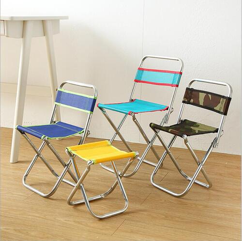 Simple stool chair stainless steel foldable stool outdoor portable mesh chair fishing stool foldable chair gift
