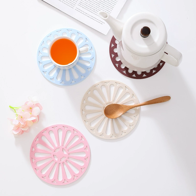 Круглая утолщенная подставка, креативный изоляционный коврик, кухонный коврик против ожогов, коврик для кастрюли, бытовой противоскользящий коврик для стола, прямая продажа с фабрики