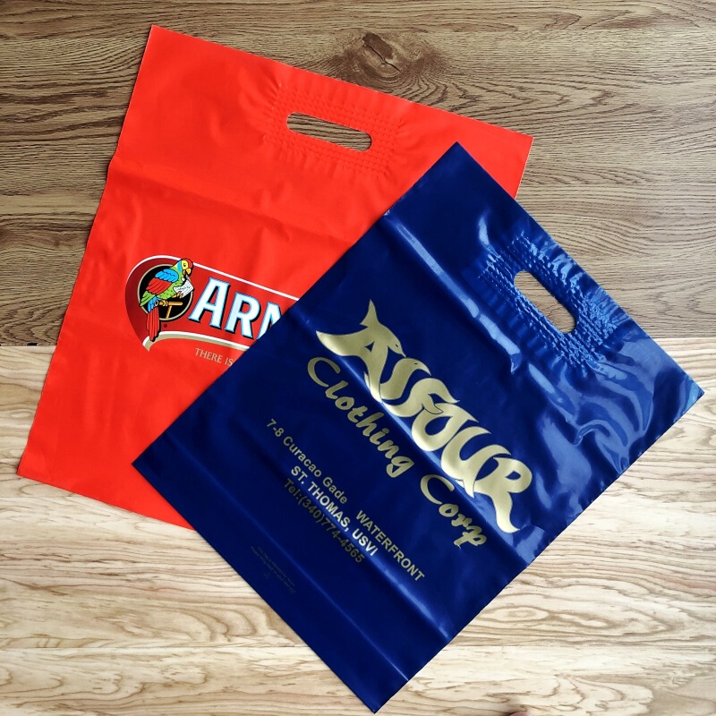 Plastic Bag Flat Mouth pe Handbag Plastic Bag Clothing Handbag Gift Shopping Bag Take-away Packaging Transparent