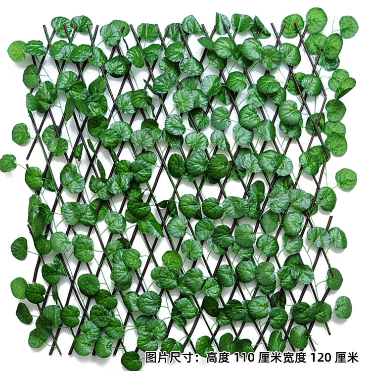 Cerca de hoja de ratán artificial valla telescópica decoración de jardín con hoja valla de madera telescópica artificial