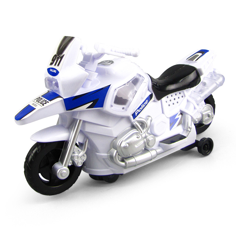 Moto de Policía Eléctrica Universal de Plástico con Luz y Música image 4