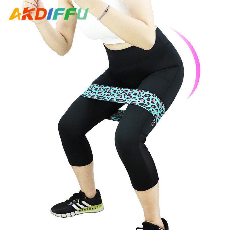 Cruz-frontera Squat banda de resistencia banda de yoga banda de tensión de entrenamiento de la cadera banda de resistencia elástica de goma abuso de seda anillo de la cadera multi-color