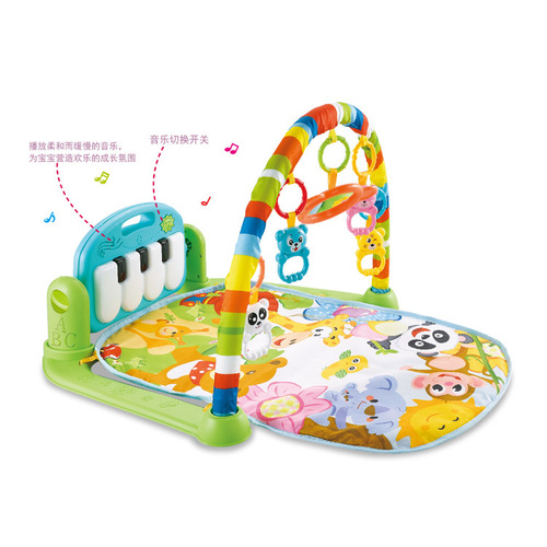 Baby Music Pedal Fitness Stand Newborn 0-1 Year Old Baby Piano Mat Lighting Game Carpet Toy