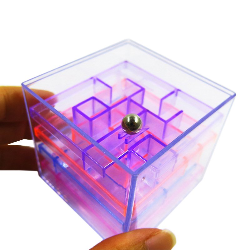 Bola de equilibrio de inteligencia para niños de Venta caliente de comercio exterior Laberinto de Palma de cinco capas desmontable Bola de laberinto transparente juguete de descompresión