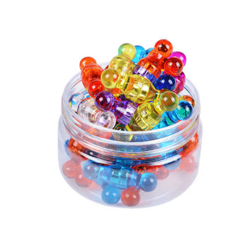 Rubber Magnetic Wholesale Colored Plastic Magnetic Thumbtacks Teaching Painting Magnetic Particles Magnetite NdFeB Whiteboard Strong Magnetic Buckle