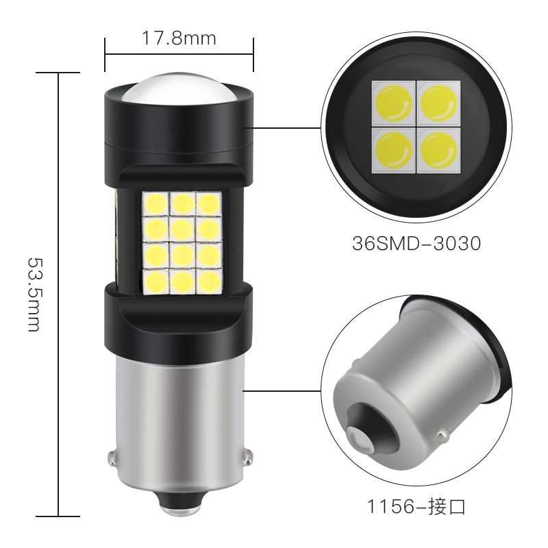 Directo de fábrica LED turn Light 1156 36SMD 3030 Modificación del coche luz trasera amplia presión corriente constante Nuevo