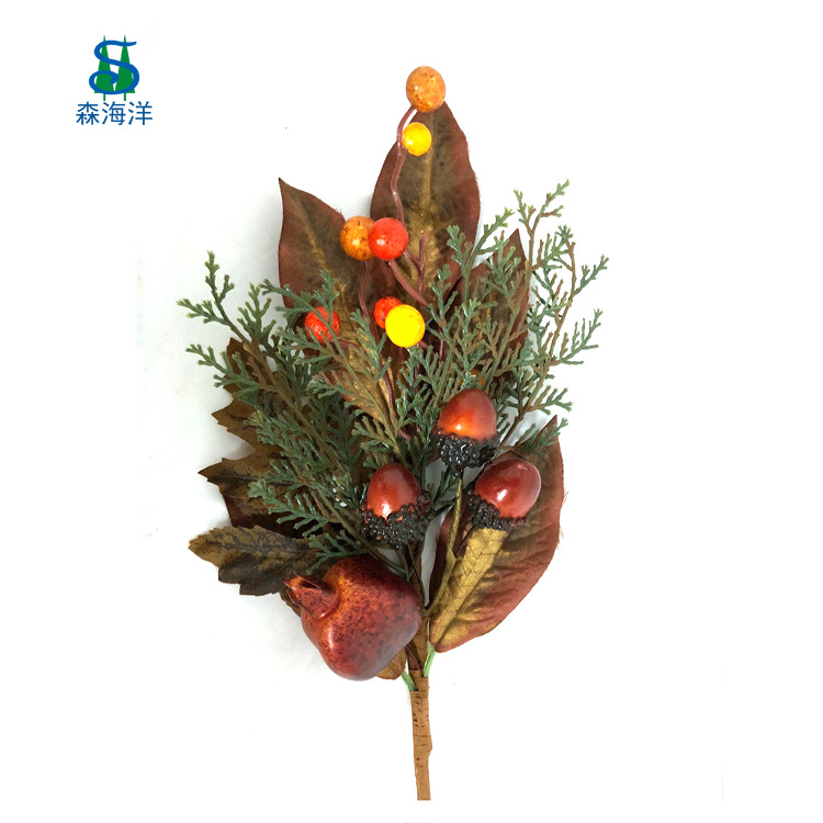 Nueva personalización de la rama de otoño festival de cosecha simulación de rama de hoja de arce simulación de calabaza de hoja de arce Comercio exterior Exportación