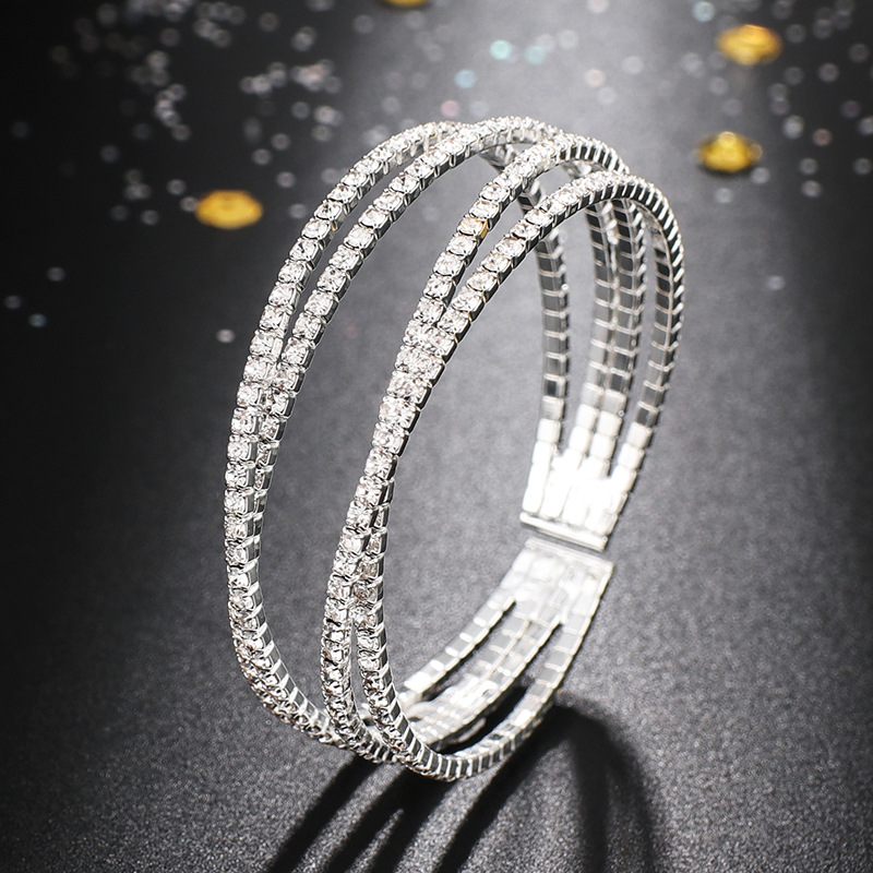 (Cross-border trading), steel wire, bracelet, accessory, elastic jewelry, diamond encrusted, direct factory sales