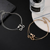 Fashionable universal ankle bracelet with letters, European style, English letters, suitable for import