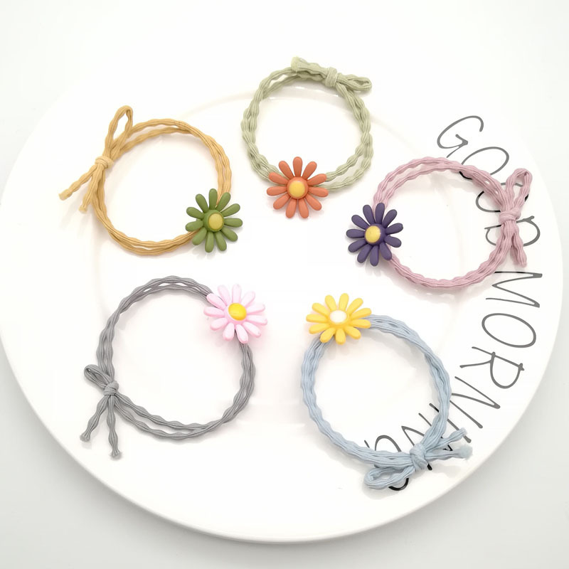 Daisy head rope women's hair rope Korean style ins cute hair accessories tie rope rubber band hair ring headwear women's 2 yuan Shop Wholesale