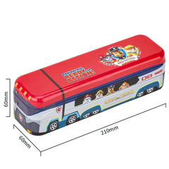 Deli Pencil Box 70854 Paw Patrol Stationery Box Multi-layer 3-layer Metal Stationery Storage Box for Students and Children