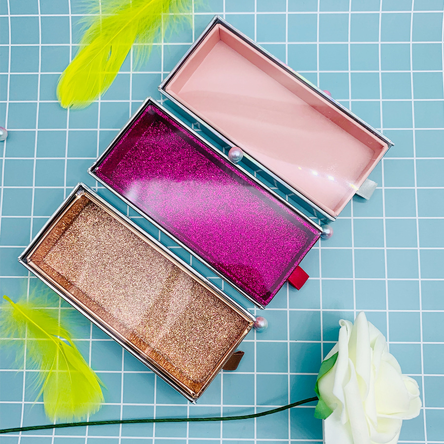 睫毛包装盒现货  PVC睫毛抽屉盒 批发睫毛盒