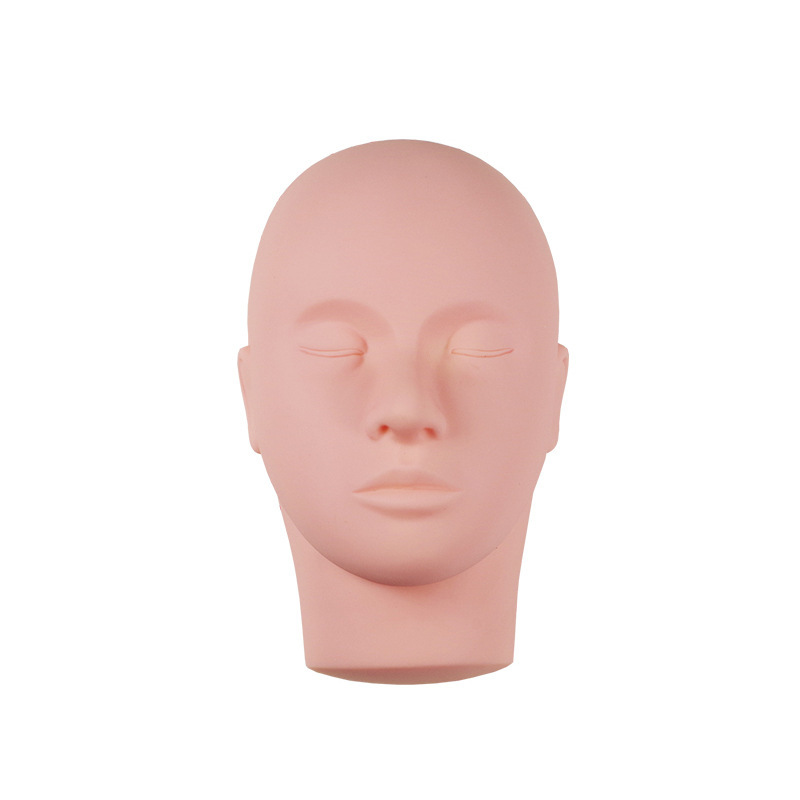 ネイルアート接ぎ木まつげヘッドモデル美容用具ダミーヘッド種まつげ練習モデル目を閉じた初心者ツール|undefined