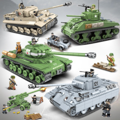 全冠の積み木の軍事の男の子の贈り物はおもちゃの益智を詰めてニワトリを食べます。
