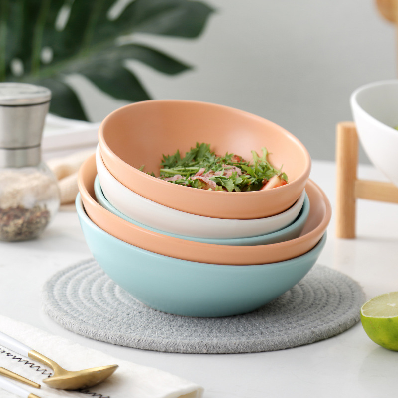 Ensaladera de fruta de cerámica tazón nórdico creativo cerámica sala de estar snack caramelo cerámica gato comida tazón mascota tazón perro comida tazón