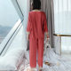 Classic Pajamas Women's New Silk Spring and Autumn Thin Long-sleeved Trousers Lace Loose Two-piece Suit 21851