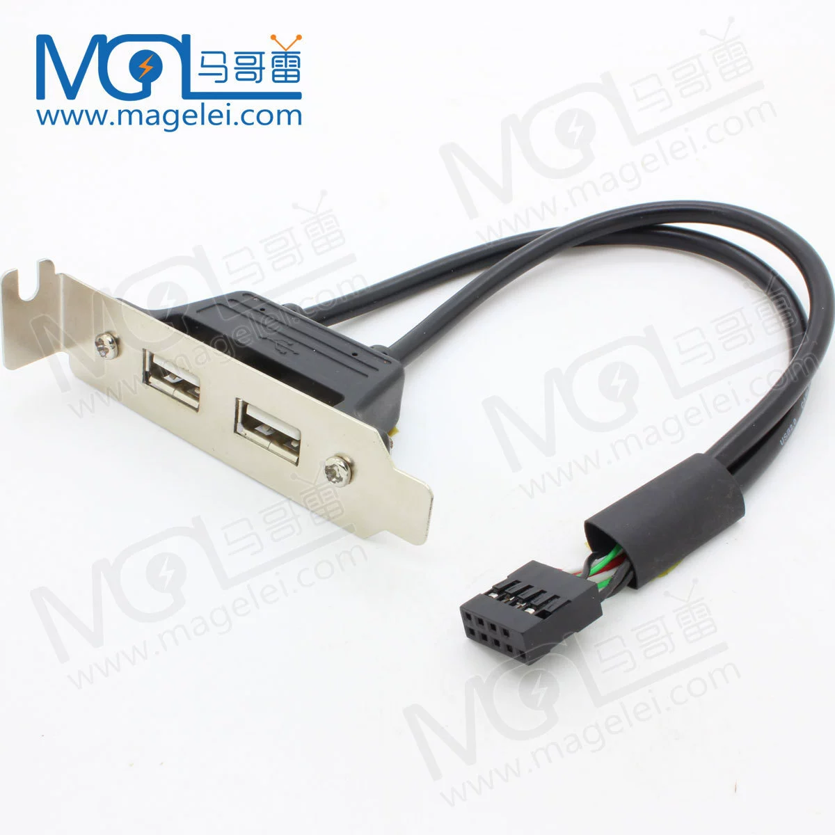 [USB2.0 панельный кабель, материнская плата USB-удлинитель, 2 порта мини-корпус, USB двойной панельный кабель]