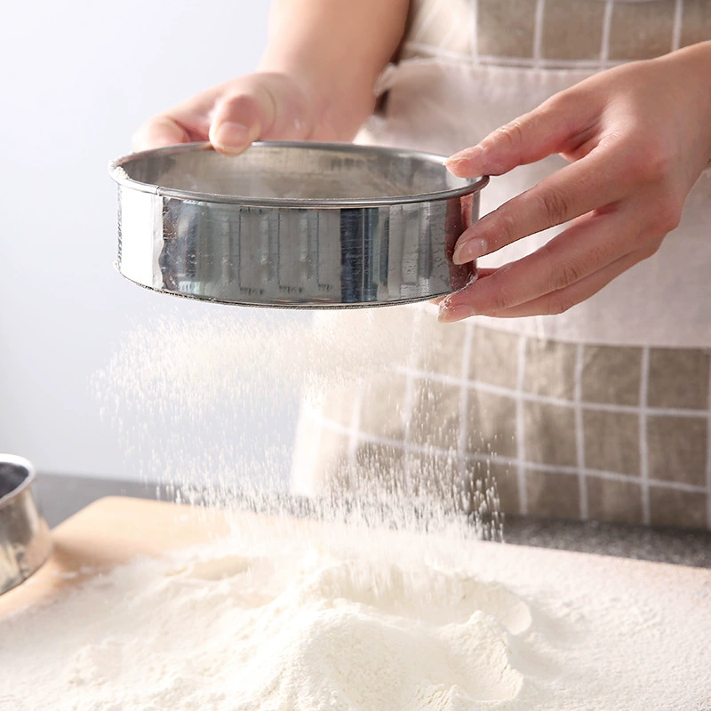 Round Stainless Steel Flour Sieve 15 cm, 40 or 60 mesh, Food-Grade 201
