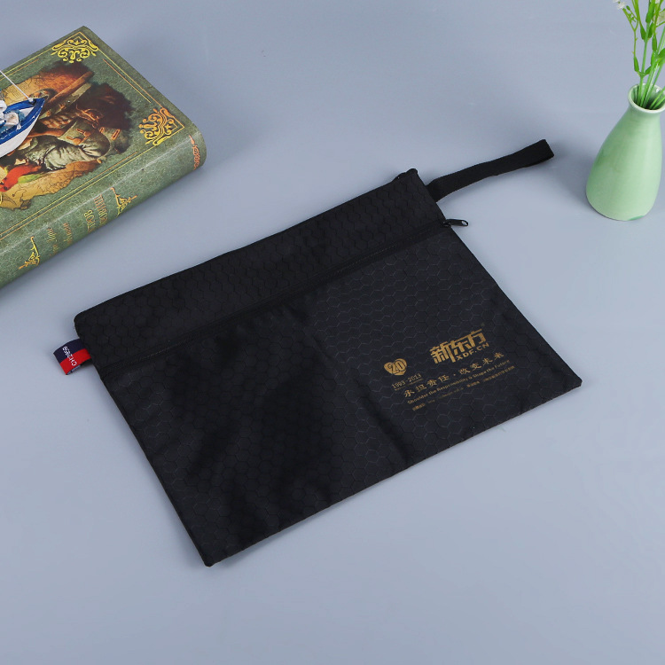 牛津布拉链袋定  牛津手提包制  创意公文拉链袋手包加急印logo