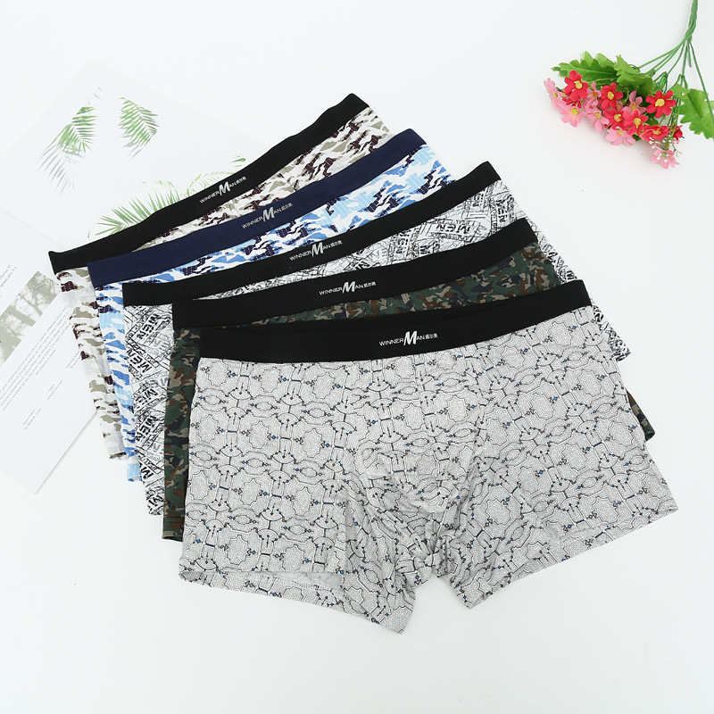 Wilmei double convex men's modal men's large boxer pants breathable wholesale men's underwear boxer underwear