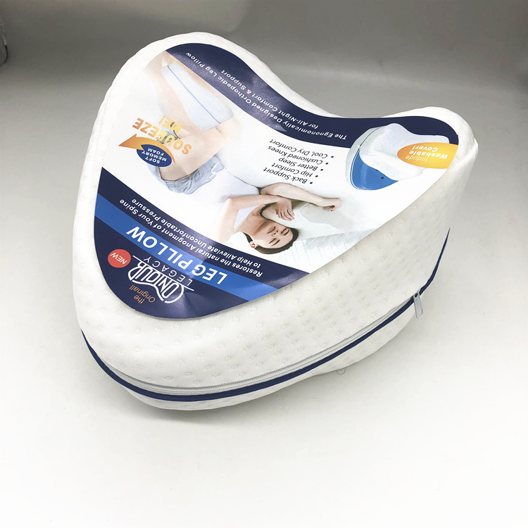 Nuevo contorno transfronterizo legado pierna almohada memoria en forma de corazón pierna almohada lento rebote esponja pierna almohada
