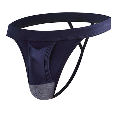 New bullet upwards, separate compartments, men's underwear, U-convex breathable mesh support bag, modal sexy thong