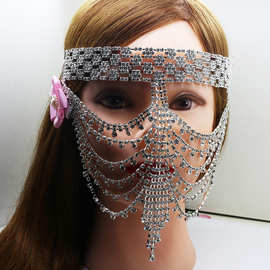 跨境热销 欧美时尚爆款现代热舞热带流苏面具 简约独特舞蹈面具