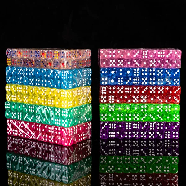 In-stock 14mm acrylic colorful transparent dice, bar dice, chess and card game dice, crystal dice, dice wholesale