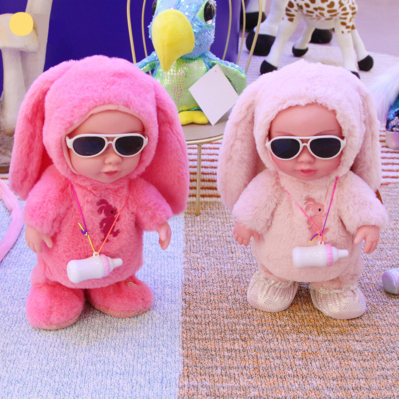 Children's electric plush eating bottle doll can sing and dance walking talk tongue girl 120 songs Children's electric plush eating bottle doll can sing and dance walking talk tongue girl 120 songs