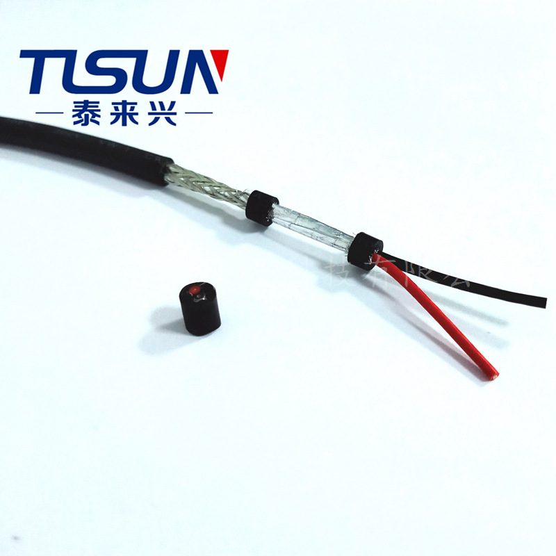 厂家供应 UL2517 2芯20AWG 特殊PVC护套 编织屏蔽 耐温电子护套线