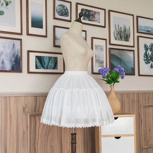 Fishbone pannier lolita lolita gauze skirt super fluffy violent soft gauze short tutu skirt with adjustable lining
