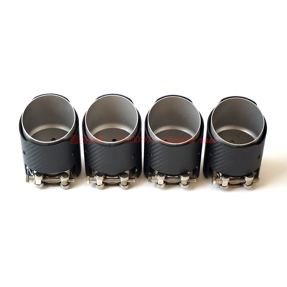Nuevo producto adecuado para BMW M2M3M4 tubo de escape del coche modificación fibra de carbono cola garganta AK boca de la cola suministro directo de fábrica