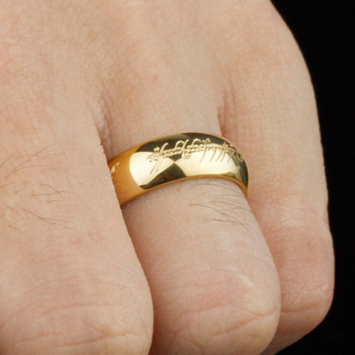 European and American Lord of the Rings rings for men, star models, couples' Lord of the Rings rings, real gold-plated cross-border jewelry